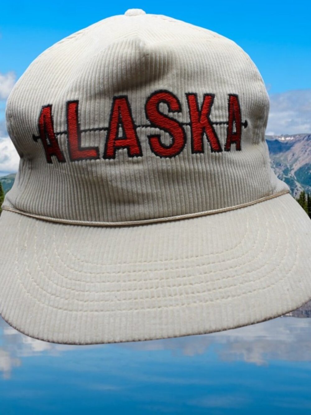 Rare Vintage Alaska Hat Cap  Corduroy
